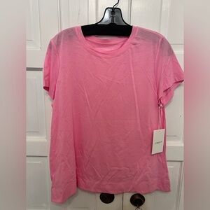 Lafayette 148 New York Pink Short-Sleeve Top